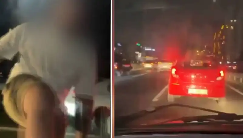 Trafik Magandası Caddeyi Cehenneme Çevirdi, Kaza Anı Kamerada