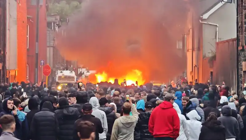 Kuzey İrlanda'da Cinsel Saldırı Protestoları: Evler Alev Alev Yandı!